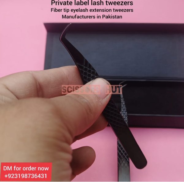 Black Plasma Color Eyelash Tweezers